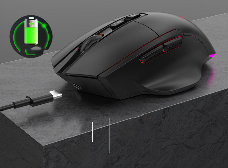 Rechargeable RGB Gaming Mouse – Play Longer, Play Brighter