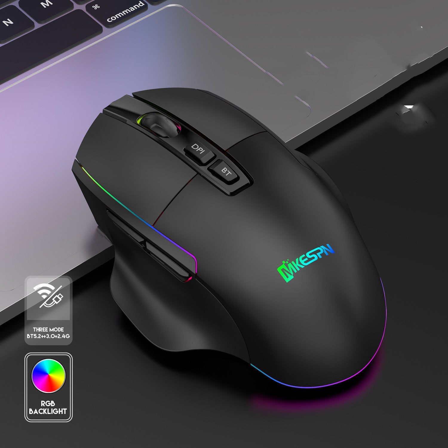 Rechargeable RGB Gaming Mouse – Play Longer, Play Brighter